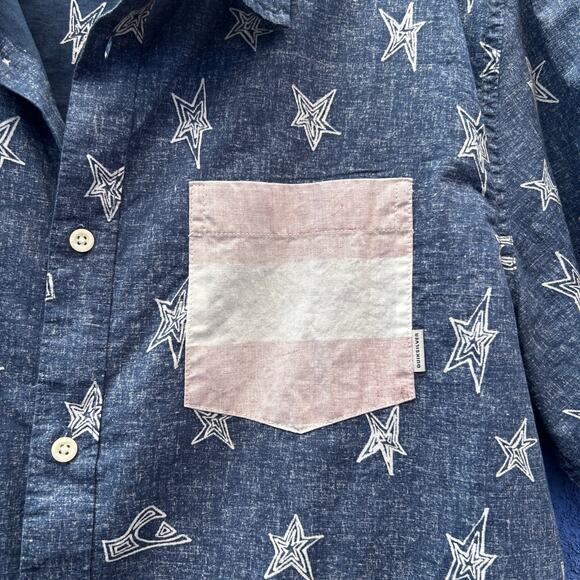 quiksilver regular fit patriotic regular fit cotton  button up - Picture 4 of 6